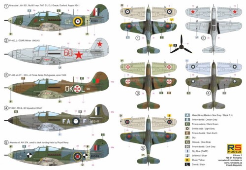 Samolot Bell I/P-400 Airacobra 92181 RS Models