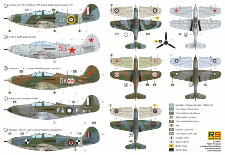 Samolot Bell I/P-400 Airacobra 92181 RS Models