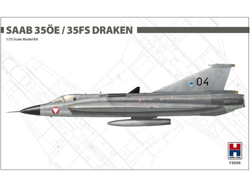 Samolot Saab 35OE/35FS Draken 72056 Hobby 2000