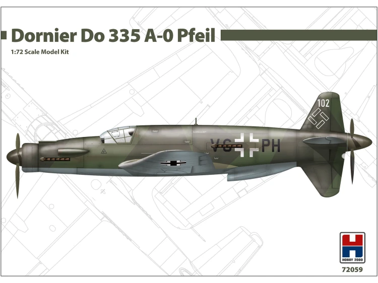 Samolot Dornier Do 335 A-0 Pfeil 72059 Hobby 2000