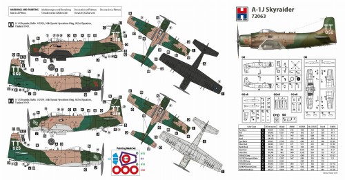 Samolot Douglas A-1J Skyraider 72063 Hobby 2000