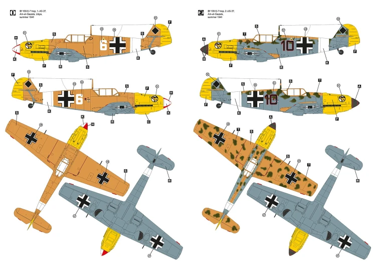 Samolot Messerschmitt Bf109 E-7 Trop 32006 Hobby 2000