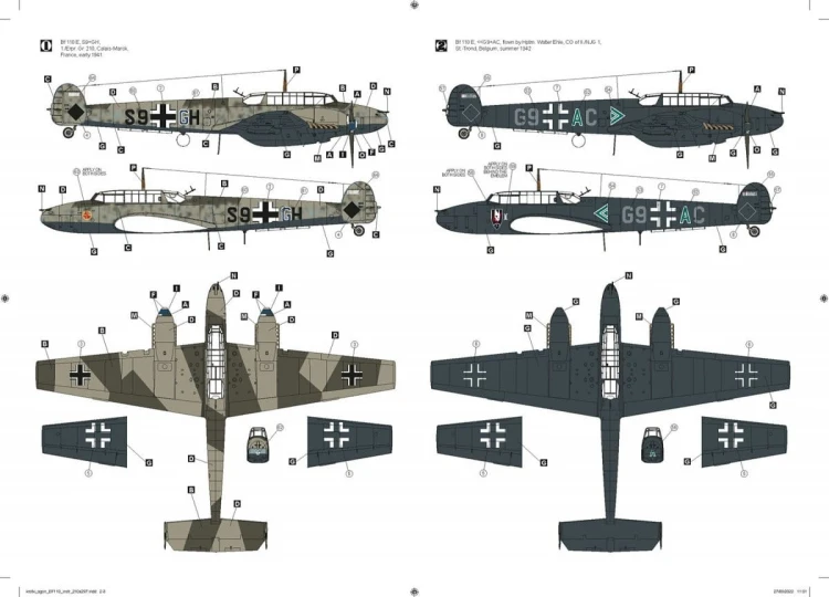 Samolot Messerschmitt Bf110 E 32008 Hobby 2000