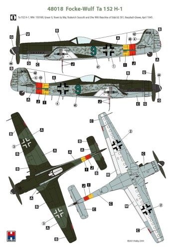 Samolot Focke-Wulf Ta 152 H-1 48018 Hobby 2000
