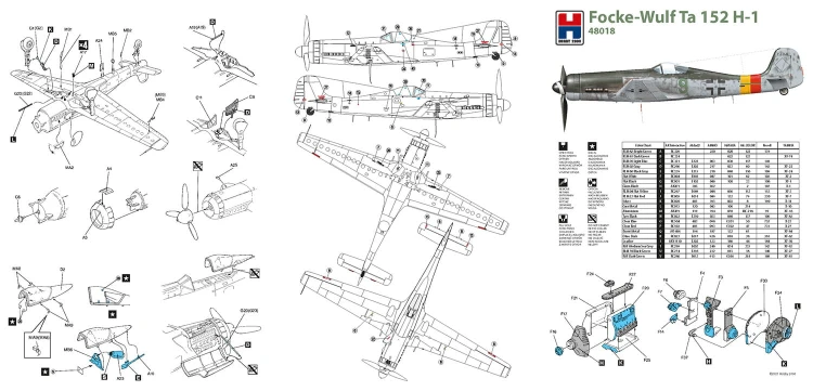 Samolot Focke-Wulf Ta 152 H-1 48018 Hobby 2000