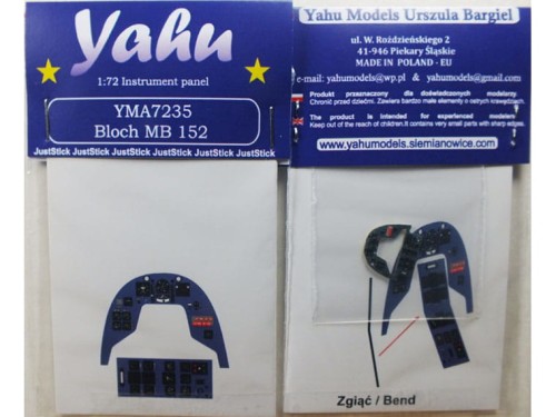 Fototrawiona tablica do Bloch MB.152 YMA7235 Yahu
