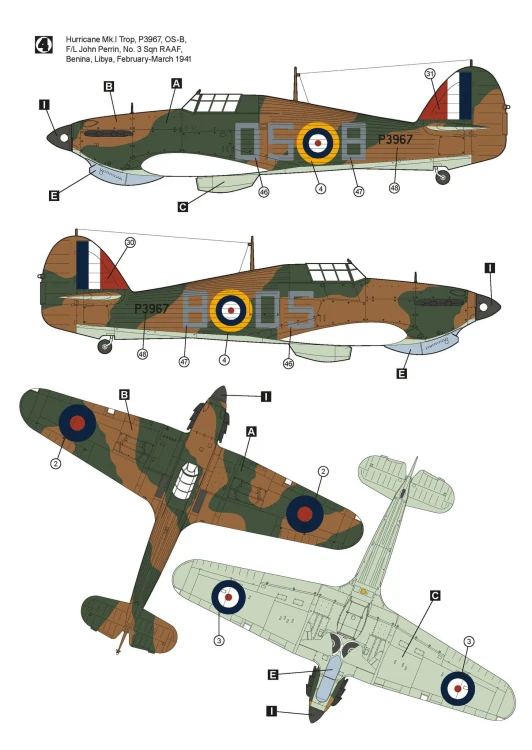 Samolot Hawker Hurricane Mk.Ia Trop 48014 Hobby 2000