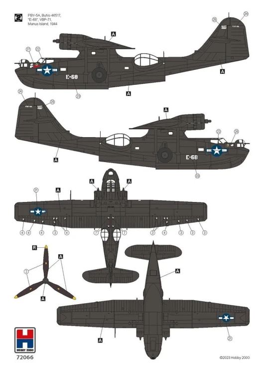 Samolot Consolidated PBY-5A Catalina PTO 72066 Hobby 2000