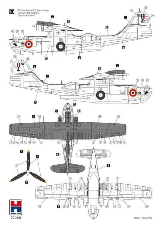 Samolot Consolidated PBY-5A Catalina PTO 72066 Hobby 2000