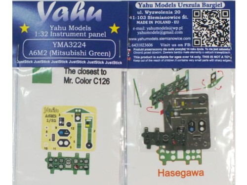 Fototrawiona tablica do A6M2 Mitsubishi Green YMA3224 Yahu