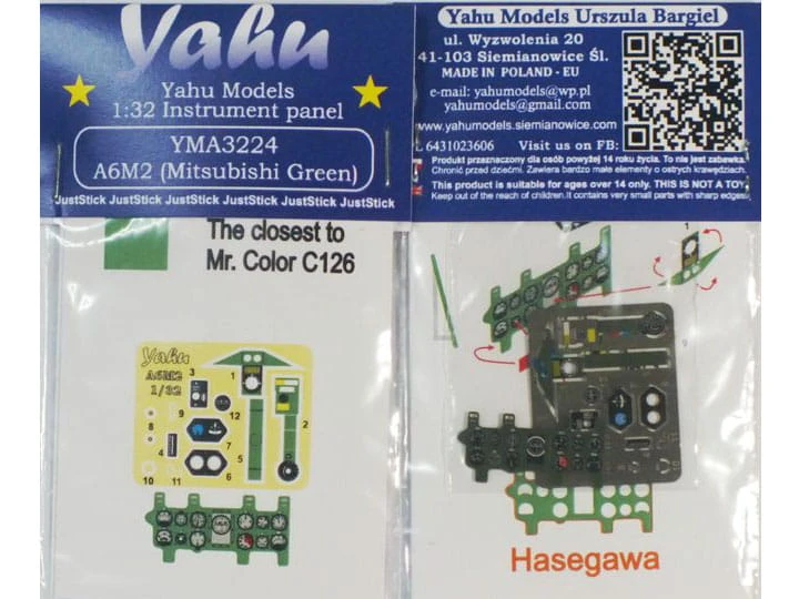 Fototrawiona tablica do A6M2 Mitsubishi Green YMA3224 Yahu