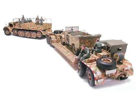 Ciągnik półgąsienicowy FAMO & przyczepa Sd.Ah.116 35246 Tamiya