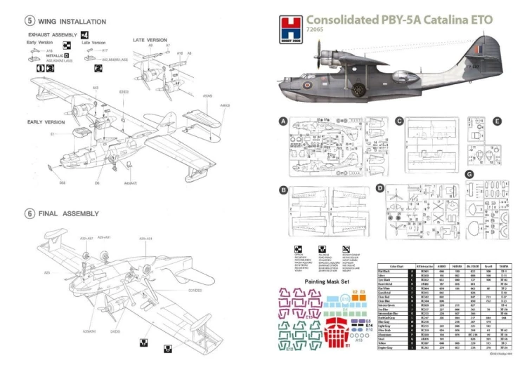 Samolot Consolidated PBY-5A Catalina ETO 72065 Hobby 2000