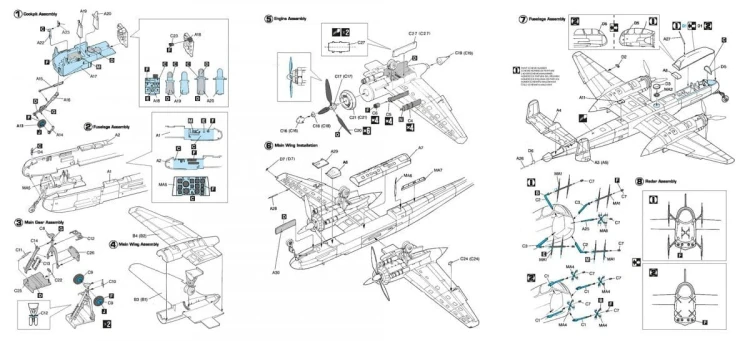 Samolot Heinkel He 219 A-0 72067 Hobby 2000