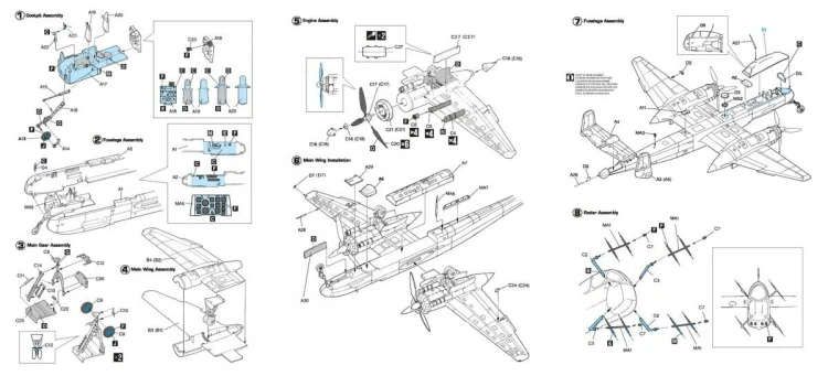 Samolot Heinkel He 219 A-2 72068 Hobby 2000
