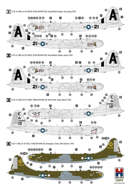 Samolot Boeing B-29 Superfortress 72070 Hobby 2000