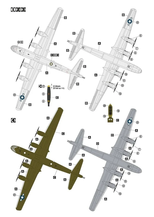 Samolot Boeing B-29 Superfortress 72070 Hobby 2000