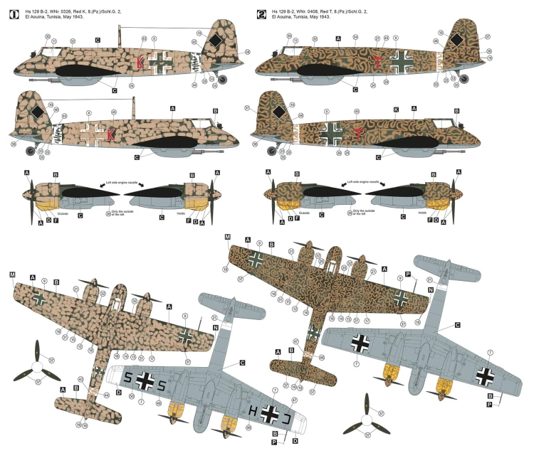 Samolot Henschel Hs 129 B-2 North Africa 48012 Hobby 2000