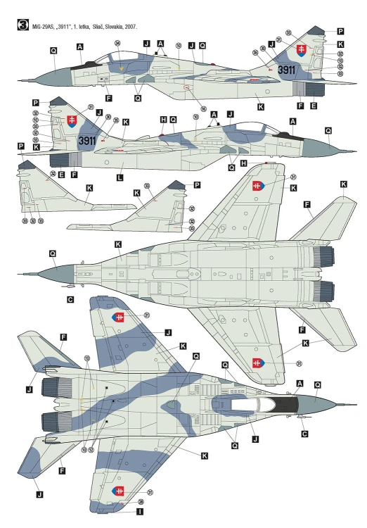 Samolot Mikoyan MiG-29 Czech & Slovak Air Force 48024 Hobby 2000