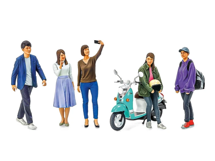 Yamaha Vino figurki przyjaciele z kampusu 24356 Tamiya