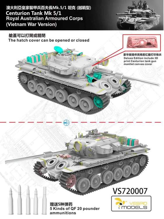 Czołg Centurion Mk.5/1 VS720007 Vespid Models