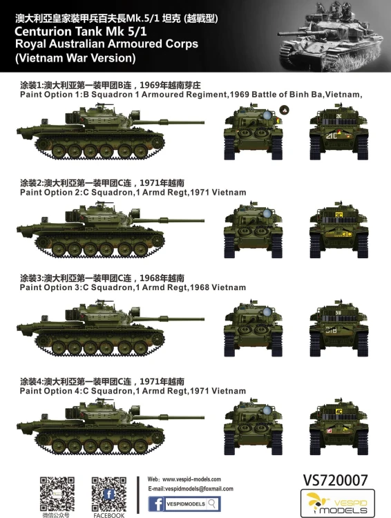 Czołg Centurion Mk.5/1 VS720007 Vespid Models