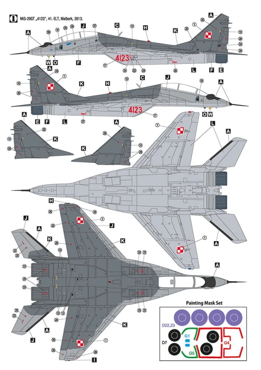 Samolot Mikoyan MiG-29UB Polish Air Force 48025 Hobby 2000