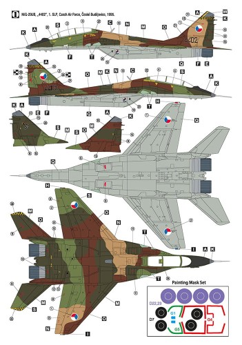 Samolot Mikoyan MiG-29UB Czech & Slovak Air Force 48026 Hobby 2000