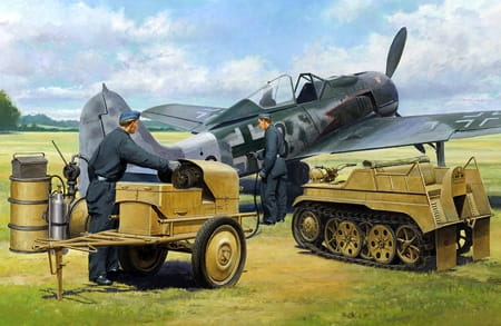 Pojazd Sd.Kfz.2 Kettenkraftrad i zasilacz 32533 Tamiya