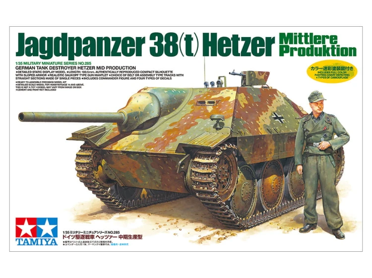 Działo pancerne Jagdpanzer 38(t) Hetzer 35285 Tamiya