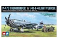 Samolot P-47D Thunderbolt i Willys MB 25214 Tamiya