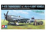 Samolot P-47D Thunderbolt i Willys MB 25214 Tamiya