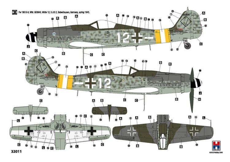Samolot Focke Wulf Fw190 D-9 Mid 32011 Hobby 2000