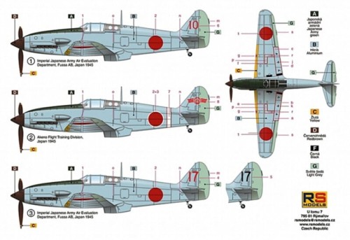 Samolot Kawasaki Ki-61-II Kai prototype 92170 RS Models