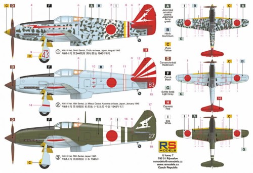 Samolot Kawasaki Ki-61-I Hei 92180 RS Models