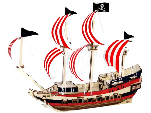 Żaglowiec Królowa Anna składanka drewniana LC-P199 Sea-Land