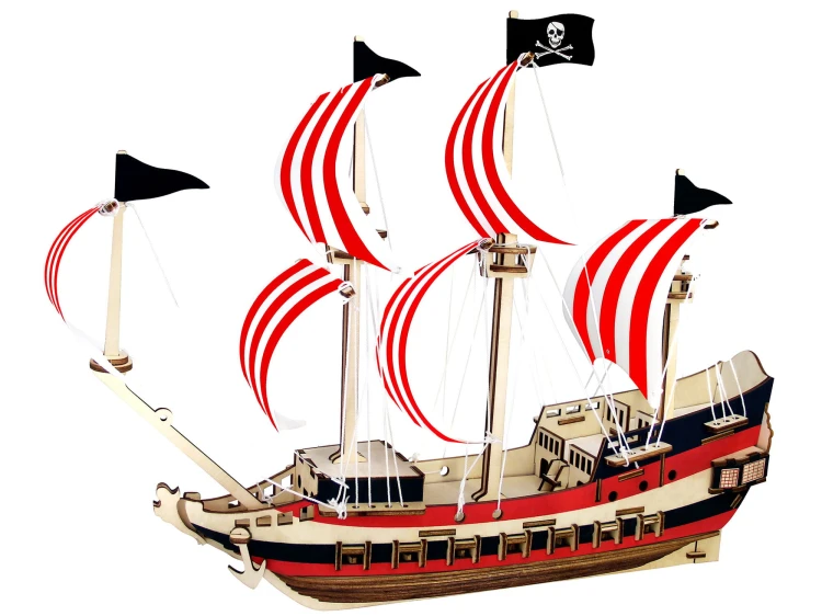 Żaglowiec Królowa Anna składanka drewniana LC-P199 Sea-Land