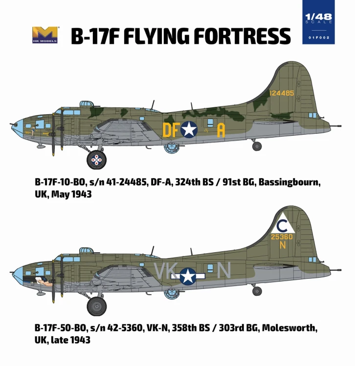 Samolot Boeing B-17F Flying Fortress 01F002 HK Models
