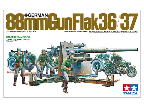 Działo przeciwlotnicze 88mm FlaK 36/37 35017 Tamiya