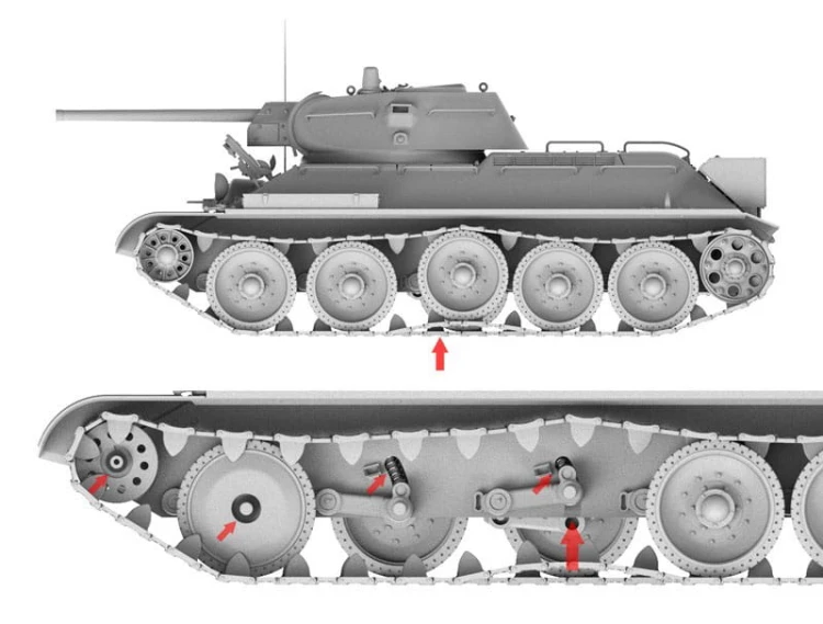 Czołg T-34/76 112 Factory T-34E BT-009 Border