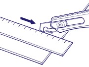 Nożyk rysik do linii podziałowych Plastic Scriber II 74091 Tamiya