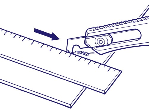 Nożyk rysik do linii podziałowych Plastic Scriber II 74091 Tamiya