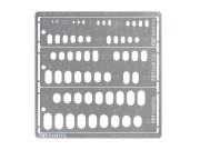 Szablon modelarski prostokąty 1-12 mm 74154 Tamiya
