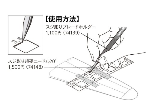 Szablon modelarski kwadraty 1-10 mm 74156 Tamiya