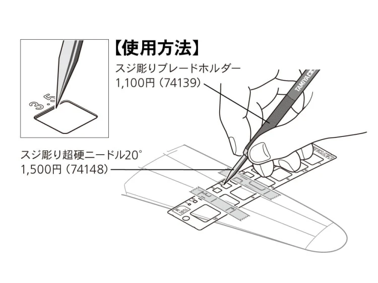 Szablon modelarski kwadraty 1-10 mm 74156 Tamiya