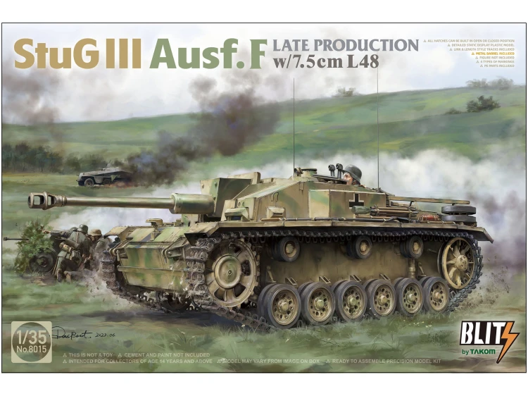 Działo Sturmgeschutz StuG III Ausf.F8 Late 8015 Takom