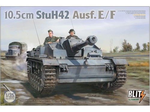 Działo 10.5cm StuH42 Sturmhaubitze 42 Ausf.E/F 8016 Takom