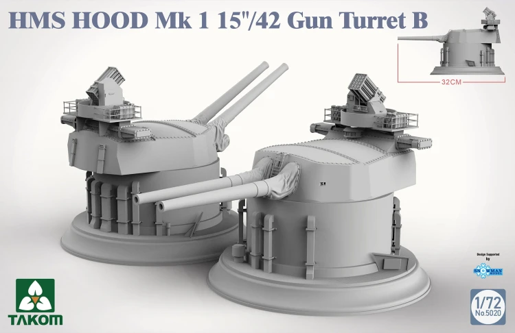Wieża artyleryjska Mk.1 15"/42 Gun turret B 5020 Takom