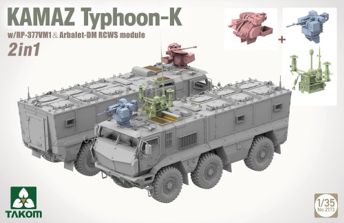 Transporter KamAZ Typhoon-K w/RP-377VM1 & Arbalet-DM RCWS Module 2 in 1 2173 Takom