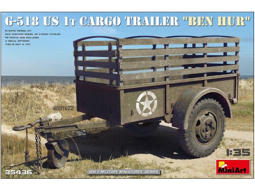 Przyczepa wojskowa G-518 US 1t Ben Hur 35436 MiniArt